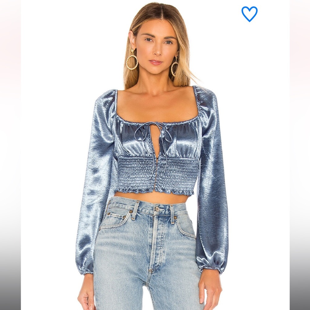 REVOLVE Superdown Alessandra top in Dusty Blue Small